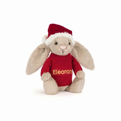 Jellycat Bashful Christmas Konijn with Red Jumper | GY2105398